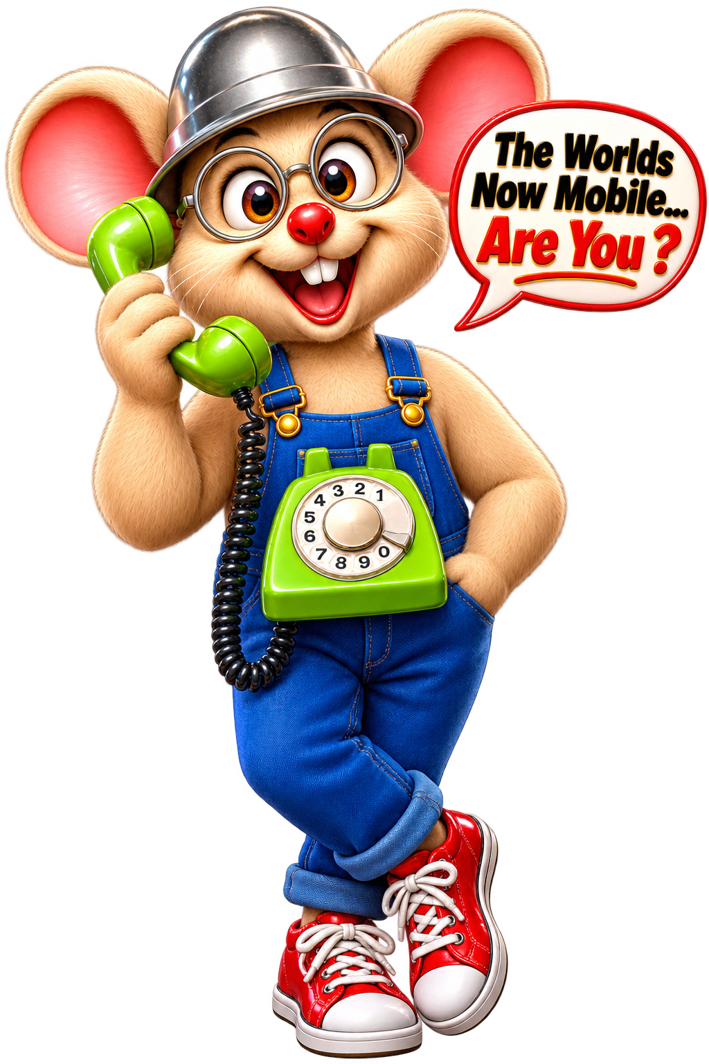Clock Hop mouse using a mobile phone