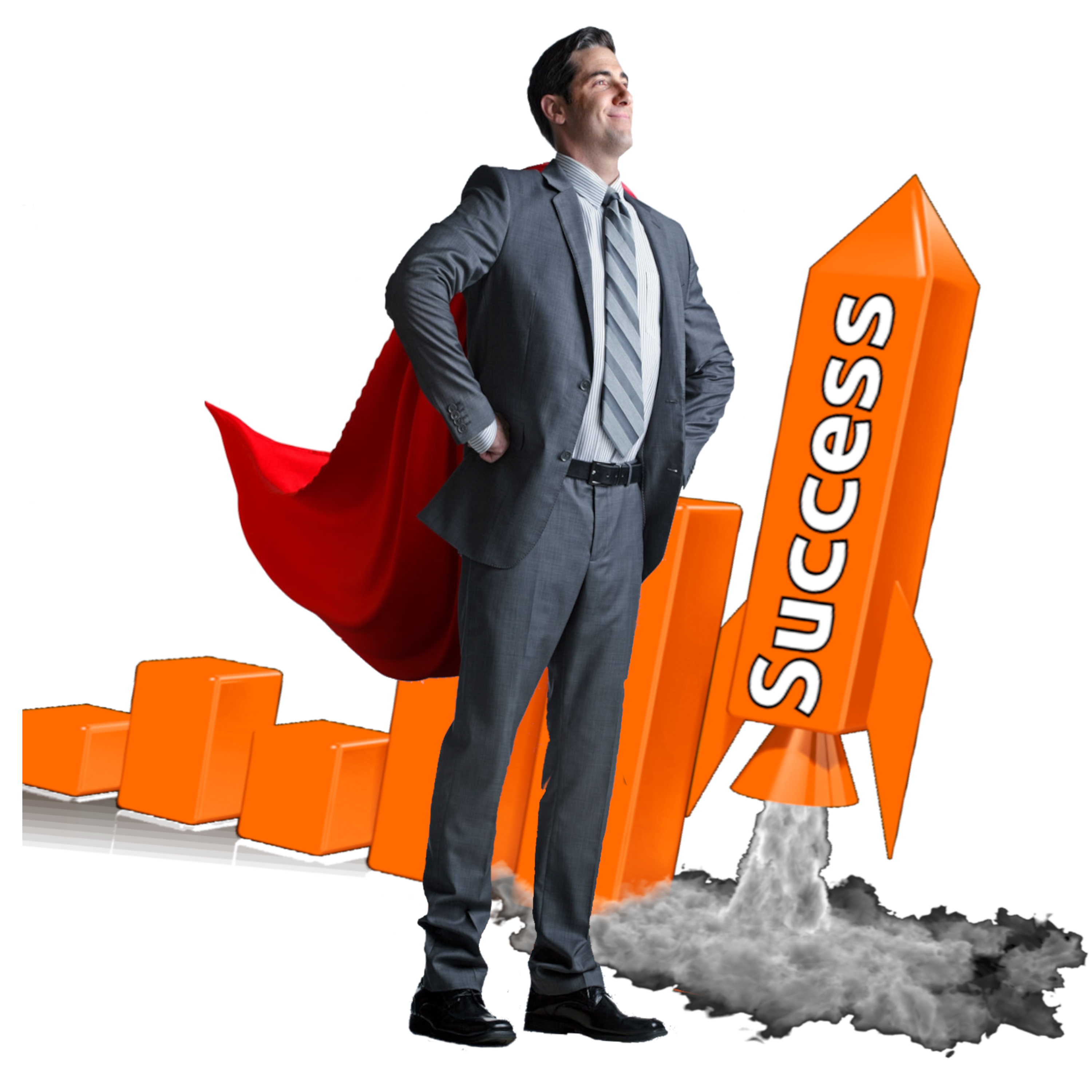 Marketing rocket illustration